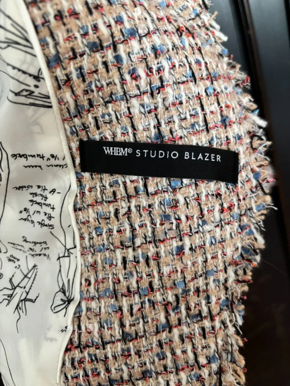 White House Black Market Tweed Studio Blazer – Multi-Color – Size 8
